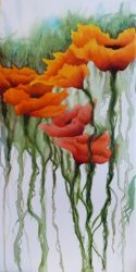 Beneath the Surface Poppy Painting by Lisa Gibson