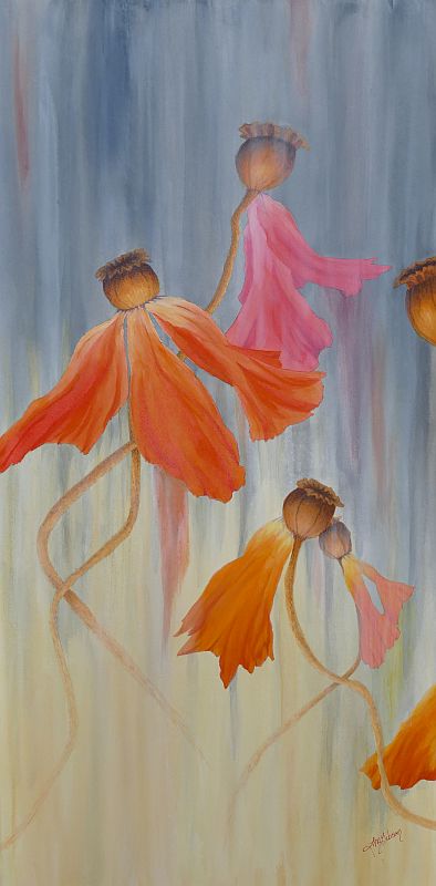 Last Dance Poppy Painting by Lisa Gibson